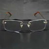 2023 Fashion Designer Nuovi occhiali da sole Montature per occhi trasparenti senza montatura Occhiali da vista trasparenti da uomo Occhiali da vista in metallo Deisgner Fill Occhiali da vistaKajia