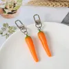 Keychains Simulation Delicious Carrot Keychain Vegetable Pendant Carotte Charms Bag Backpack Ornament Purse Mini Mobile Woman Jewelry Gift