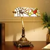 Table Lamps Pure Copper Tiffany Banker Lamp European Garden Study Reading