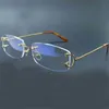 2023 Designer-Brille Modell Vintage randlos klar Männer Rahmen zum Füllen Prescription Fashion Brillen Frauen Luxus Brillen Rahmen Sonnenbrille