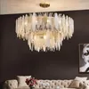 Kroonluchters kobuc art deco kroonluchter lamp postmoderne glas ijzer verlichting glans suspensie luminaire lampen voor eetkamer e14