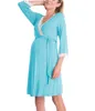 Sleep Lounge Matsity Srabe koszulka nocna Kobiety w ciąży Kobiety pielęgniarstwa nocna odzież sutowa z regulowanym paskiem piżamy ubrania ciążowe 230404