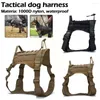 Dog Collars Tactical Service Best Training Hunting Nylon Water-Resistant Handle Harness調整可能なドレスサプライHU J4N8