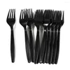 Set di stoviglie 20 pezzi Stoviglie da corsa PP Forniture per feste Coltello Cucchiaio Forchetta Posate usa e getta Utensili per barbecue neri