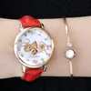 Montres-bracelets amour montres mécaniques automatiques femmes montre en or rose dame fille robe horloge montre femme