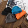 Berets Autumn And Winter Pure Color Light Plate Rolled Edge Knitted Hat Outdoor General Leisure Warm Wool Wholesale