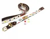 Luxury Brown Pet Collars Leather Popular Print Dog Leashes Fashion Pet Neck9991464