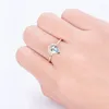 Bagues de cluster Fashion Pear Cut Bague Magnifique Femmes Mariage Taille6-10 Engageme Girl Party Cadeau