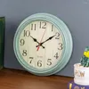 Horloges murales rétro design horloge vintage suspendu silencieux non-tic-tac 12 pouces pour la décoration de la maison facile à lire rond