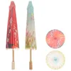 Paraplyer 2 st cosplay kostym japansk papper paraply delikat dekorativ retro scen parasol japansk stil barn för barn