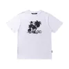 Palm Chaopai Angel Wang Jiaer Same Foam Coconut Print T-shirt a maniche corte da uomo e da donna a metà