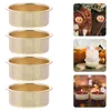 Candle Holders 4 Pcs Travel Containers Metal Cup Cups Candleholders Accessories Mini