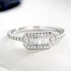 Eternity Diamond Ring 925 Sterling Silver Engagement Wedding Band Rings for Women Bridal Promise Party Jewelry Birthday Present