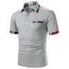 Mens Tshirts Tshirt Short Sleeve Plaid Matching Business Wear Clothing Casual Fashion Tops 230404