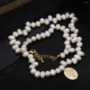 Chaînes élégantes mode irrégulière collier de perles d'eau douce naturelles perforées entretoise perles bijoux à bricoler soi-même cadeau en gros