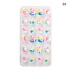 False Nails Kids Full Cover Press On Self Adhesive Nail Christmas Tips Candy Color Fake Art For Children 24Pcs/box