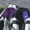 Men's Jackets Stylish Letters Turndown Collar Coat Windbreaker Korean Style Casual Jacket Elastic Cuff For School