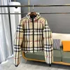 Parka con cappuccio imbottiti scozzesi firmati, abbigliamento da uomo, giacche con cerniera da donna, felpe calde, cappotti da coppia, lettera B, tute nere