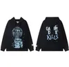 Hoodies dos homens de inverno moletom com capuz designer galerias depts gary pintado graffiti usado letras impressas soltas moda casual homens e mulheres hoodies a11