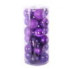 Décorations De Noël 24 Pcs/Pack Arbre Ornements Boule Boule Suspendus Xmas Festival De Mariage Maison Fête Ornement Décor 7 Couleurs