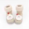 First Walkers Winter Thick Warm Baby Socks Shoes Christmas Series Children's Toddler Gift Cartoon Non-slip