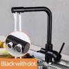 Kitchen Faucets Water With Dot Brass Purifier Faucet Dual Sprayer Drinking Filtered Tap Vessel Sink Mixer