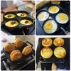 Baking Moulds Fried Egg Pan Cast Iron Four-hole Dumpling Burger Machine Cake Mold Non-stick