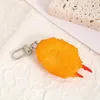 Keychains Simulation Japanese Tempura Crab Pincer Keychain Livselike matmodell Studenter Barn Ryggsäck Pendant Car Key Ring Fun smycken