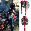 オートバイヘルメットパンクスタイルモトクロスグラディエントボウノットピグテールポニーテールヘルメット編組3つのブレードモト装飾