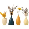 花瓶中国スタイルの色glazeセラミック小さな花瓶のサンプルルームソフトデコレーション装飾装飾品