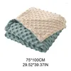 毛布柔らかいミンキーベイビーブランケットミンク点線の二重層スワドルラップ寝具85de