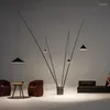 Lampy podłogowe minimalistyczne unikalne lampy połowowe tradycyjne vintage wysoko luksusowe dekorowanie pomieszczeń estetyczna lampade da terra dekoracja świateł