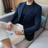 Männer Anzüge Casual Gentleman Anzug Jacke Hochzeit Bankett Dünner Mantel Große Einfarbig Blazer Elegante Luxus Koreanische Version