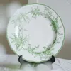 Borden 3 stks Sets Dinerbord Ronde Gerechten Bone China Servies Serveermokken Vier Bladeren Klaver Patroon