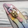 EVIL EYES Custom Hinderer XM-18 Folding Knife Anode Titanium Handle CPM 20CV Blade Outdoor Equipment Tactical Pocket EDC Survival Tools Copper Decorative Clip