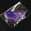 Collane con ciondolo Pietre semipreziose naturali di forma irregolare Pendenti in agata a strisce viola Creazione di gioielli Accessori per orecchini fai-da-te