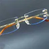 高級デザイナーの場合は20％オフ男性のための眼鏡をクリアリムレス透明メンズブランド光学フレームコンピューターアイウェアガラスのframeskajia