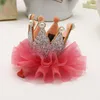 Barn hårtillbehör Cartoon Crown Hairclip Söt paljett Båge Hårnålar Perfekt gåva för flickor Hårnål Barrettes Huvudbonader Kids Hair Clips 2940