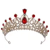 18 Colors Gold Silver Color Metal Crystal Tiara Crown Party Gift Princess Rhinestone Bridal Crown Hair Accessories