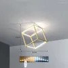 Lustres nordique créatif cubique Art déco simplicité allée porche lumière luxe chambre décoration plafond