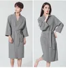 Kvinnors sömnkläder Kvinnors mantel Waffle Cotton Bathrobe Winter Pyjamas Bath Spring and Warm Suit badjas kvinnliga kläder 2023