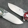 Taktyczny dwukolorowy nóż G10 Składany 3.5 "8CR13MOV Satynowy gładki ostrze w paski kempingowe polowanie na zewnątrz Pocket z klipsem