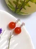 Boucles d'oreilles Shilovem 18K or jaune véritable naturel sud rouge Agate bijoux fins plante de mariage cadeau de noël Yze8.58.58876nh