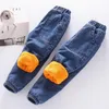 Pantaloni Bambino Ragazzo Pantaloni Harem in denim Abbigliamento invernale per bambini Jeans autunnali per ragazzi Velluto per bambini Addensare Moda per bambini