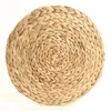 Table Mats Light And 4pcs Water Hyacinth Placemat Thickened Heat Insulation Mat Hand Woven Round Casserole