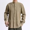 Vêtements ethniques Hanfu T-shirt traditionnel chinois pour hommes Vintage coton lin chemises Tang costume japonais Tee hauts médiéval rétro Blouse