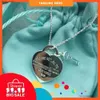 Tifflies Netclace Jewelry T Family S925 Sterling Silver Women's Love Love Necklace Necklace Mode Pendant Pendant Small Light Luxury Chain SGVW
