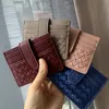 Wallets 2023 Fashion Woven Leather Card Holder Luxury Belt Protect For Lady Slim Money Clip