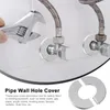 Wall Stickers 5pcs Stainless Steel Pipe Covers Pipeline Hole Water Cover Decors