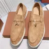 Dress Shoes Multicolor Quality Formal Wear flat Women Kid Suede Brand Slip On Loafers Ladies Metal Lock Casual Walker 230404